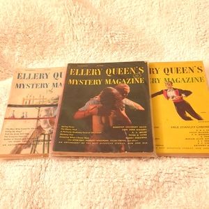 Ellery Queen Magazines Lot 3 Vintage